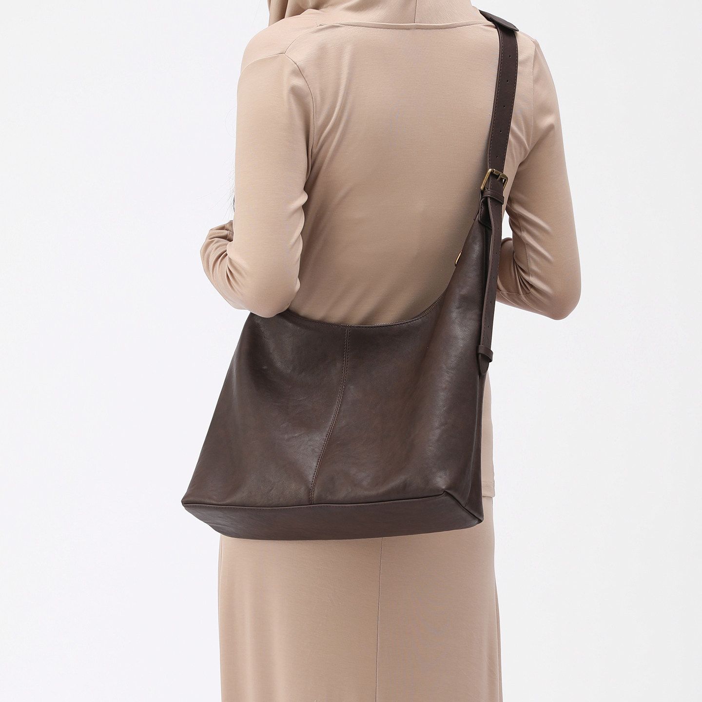 CMNG KAIND Large Capacity Genuine Leather Tote Bag for Women 2026 New Arrival Commuter Crossbody Bag Underarm Shoulder Bag - Thumbnail 2