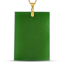 Xinjiang Hetian jade pendant safe and sound brand jade pendant men and women Jasper square jade jade necklace pendant
