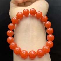 Natural Xinjiang gold silk red jade bracelet gems light bracelet women jade bracelet color jade bracelet with certificate