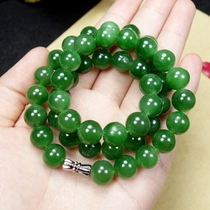 Hetian Jade old pit Jasper spinach green necklace Jasper necklace women jade necklace send certificate