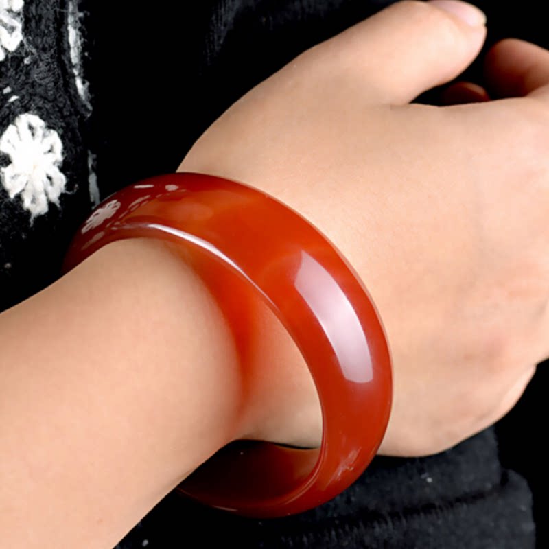 Natural southern red agate female jade bracelet this year red chalcedony widened female jade bracelet chain