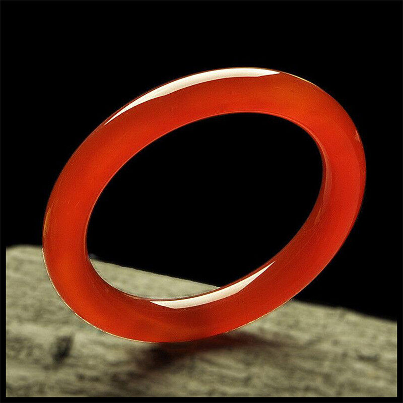 Natural red Manau bracelet lady jade bracelet red bracelet jade medullary round bar bracelet Guido's life bracelet