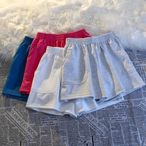 Pure Cotton White Casual Sports Shorts Women Summer Loose Han Fan Xianbai Fitness shopping outside wearing pants summer