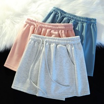 Han Van Xianxian White Pure Cotton Casual Sports Shorts Women Summer Home Sleeping Pants Fashion Stroll Outside Wearing Pants Summer