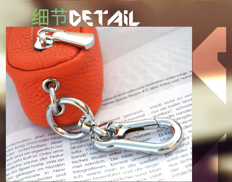 Thời trang giản dị của phụ nữ thời trang thùng tròn khóa túi có thể được thắt lưng công suất lớn móc khóa túi mini