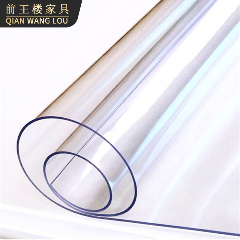 Transparent round table mat soft glass PVC tablecloth waterproof anti-scald anti-oil anti-wash plastic table mat coffee table thick crystal plate - Taobao