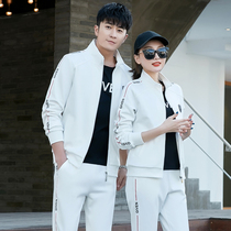 Couple sports set spring and autumn mens casual sportswear three-piece womens fashion Autumn Sweater 2021 New