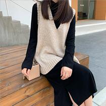Early Autumn Temperament Goddess Van Clothes Autumn Clothes 2019 New Womens Two Sets of sweater dresses over knee Korean version