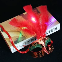 Светящаяся маска перья [красный]