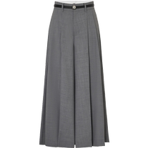 (88 new drop) P series edition2024 spring new wide-leg long wool culottes EBD1PAT021