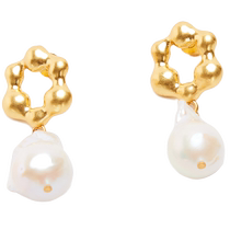 edition pearl pendant earrings for women 2023 spring new gold flower earrings earrings EBC1JEW002