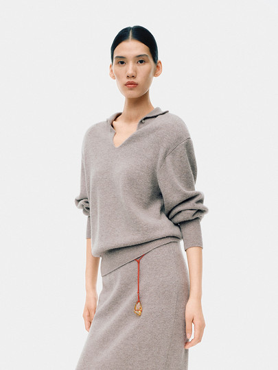 Edition× Samuel Gui Yang Joint Series Air Cashmere Sweater Red Ebe1Swt051