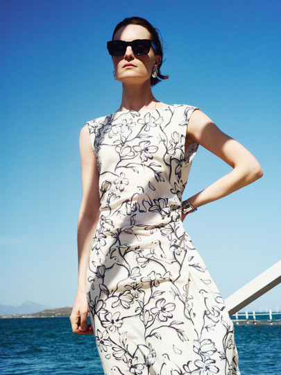 Edition Dress Women's Summer New Style Cool Pleated Waist-Cinching Linen Long Skirt Ebd2Drst03