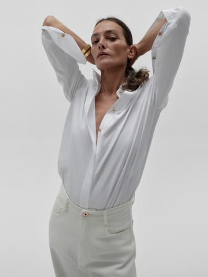 Edition Red Label 2025 Spring New White Straight Cotton Jeans Ebe1Jen029