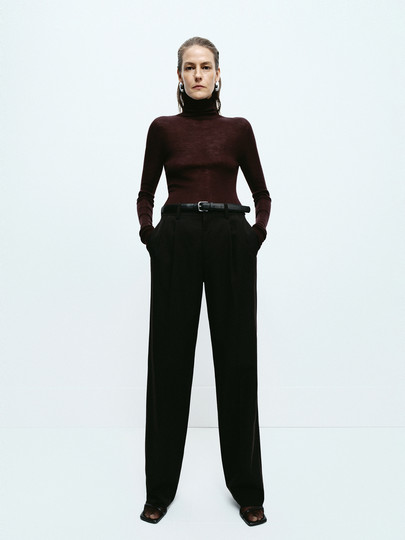 [Same Style as Dong Jie] Edition Elite Wardrobe Series Turtleneck Cloud Wool Sweater Ebd4Swt014