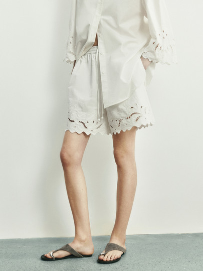 Edition× Sea Joint Series 2025 Autumn New Hollow Embroidery Shorts Ebe3Sot011