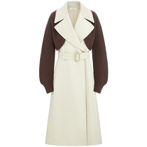 edition windbreaker womens 2023 autumn new sleeveless waist windbreaker wool shawl two-piece set EBC3TRCT01