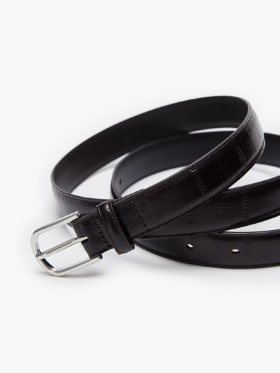 Edition Belt for Women 2025 Winter New Luxury Eel Skin Embossed Cowhide Belt Ebe4Blt001