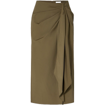 edition skirt womens 2024 summer new style cut-off ribbon fake wrap skirt commuting EBD2SKT022