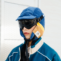 ins wind pilot glasses Lei Feng hat womens winter thickened windproof ear cap earmuffs retro Korean version of the male tide