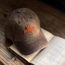 Middle and ancient wind made of old beauty version letters soft top baseball cap letter washed duck tongue cap male and female universal summer sun hat