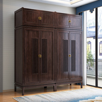 New Chinese solid wood wardrobe home bedroom modern simple wood light luxury red oak lockers rental room wardrobe