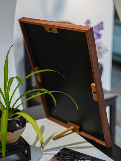 Blackboard home teaching erasable desktop solid wood stall magnetic suction dust-free diy handwritten billboard writing small blackboard