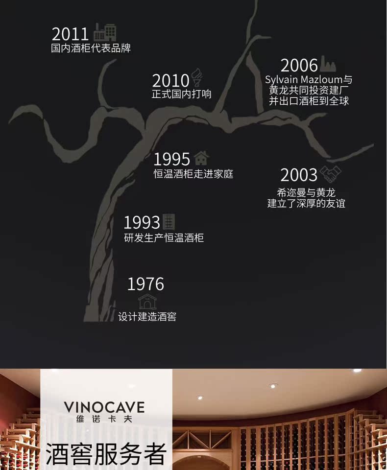 tủ rượu liền kệ tivi Máy làm lạnh rượu vang Vinocave / Vinocaff CWC-108J - Tủ rượu vang tủ rượu góc tường đẹp