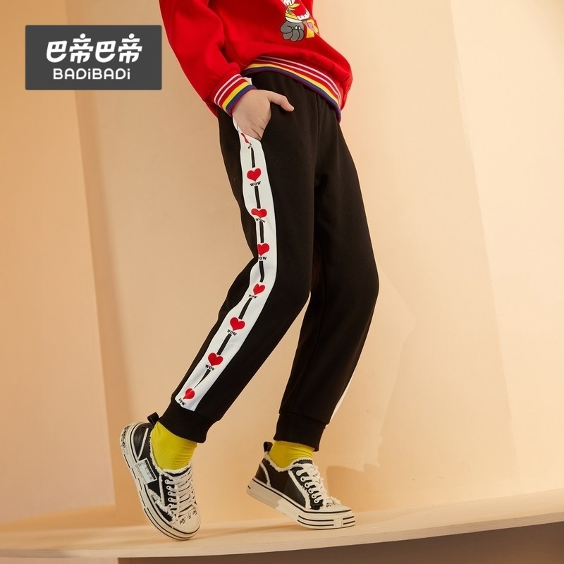 巴拉巴拉旗下 巴帝巴帝 20年冬季新款 女童加绒运动裤 天猫优惠券折后￥59.9包邮（￥119.9-60）110~155码2款可选