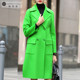 Wool double-sided velvet coat 2024 spring new loose Korean style suit collar mid-length double-breasted woolen coat