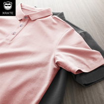 polo shirt mens short-sleeved tide brand 2021 new loose large size lapel pineapple shirt national tide mens half-sleeve t-shirt tide