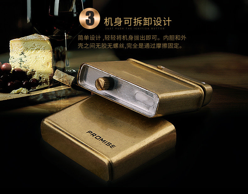 Baicheng đồng nguyên chất retro dầu hỏa nhẹ hơn đăng nhập hộp kim loại sáng tạo bông dầu cát bánh xe máy gió tùy chỉnh chữ - Bật lửa quẹt khò