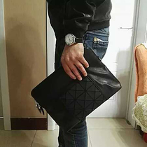 New Genuine Leather Handbag Mens Bag Large Capacity Hand Grip Bag Soft Leather Head Layer Cow Leather Letter Enveloping Business Clip Handbag Hand Holding Bag