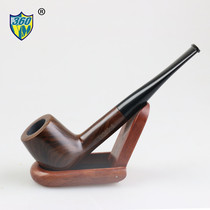360ym Indonesian ebony pipe handmade bucket grain pipe Solid wood ebony pipe send 18 sets