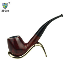 360ym Mahogany Solid Wood Pipe Hand Filter Pipe Curved Pipe 9mm Filter Pipe