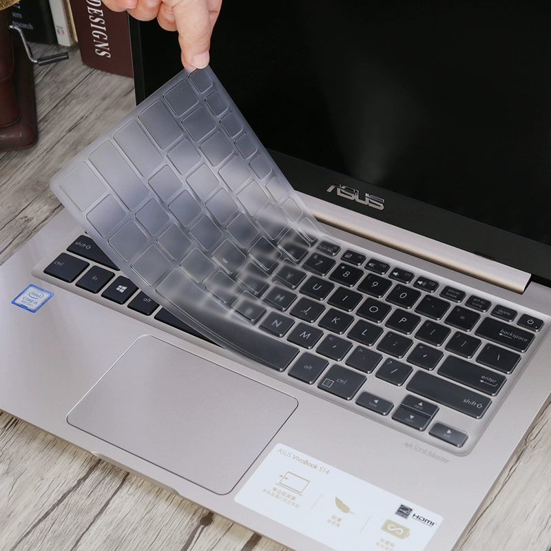 S4300 14-inch Asus bàn phím máy tính xách tay màng VIVOBOOK S14 S406U bụi máy tính bìa S4100 S4200 S4000 bảo hiểm đầy đủ các phím kèm theo bảo vệ màn hình - Phụ kiện máy tính xách tay