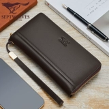 Septwolves, мужской длинный бумажник с молнией, сумка с петлей на руку, маленькая сумка клатч, из натуральной кожи, коллекция 2022