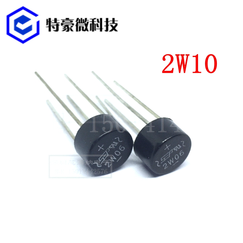 The new 2W10 2A1000V rectifier bridge stack 2A round bridge SEP can replace the 2W06 2W08 rectifier