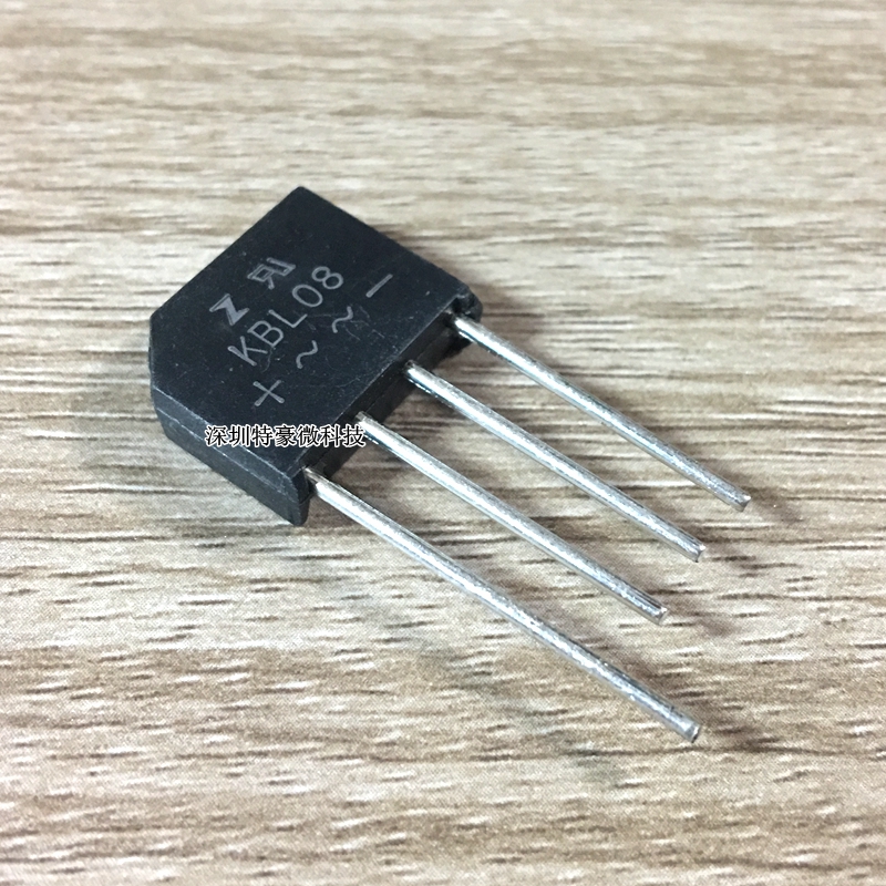 New straight plug rectifier bridge KBL08 DIP-4 4A 800V rectifier bridge pile flat bridge 4 feet rectifier