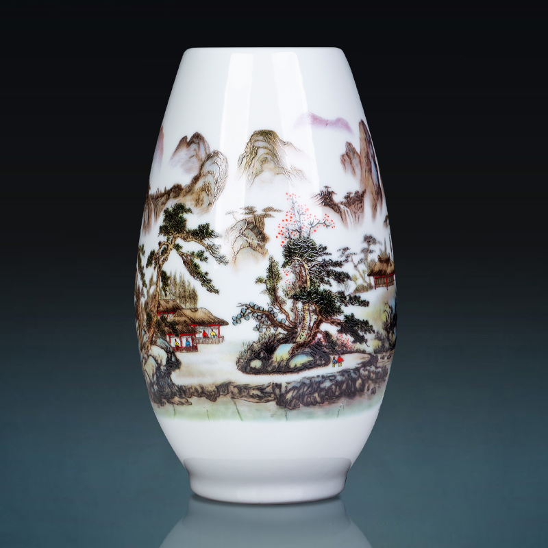 Jingdezhen ceramics small f cylinder vases, flower arranging furnishing articles rich ancient frame of Chinese style household, the sitting room porch decoration