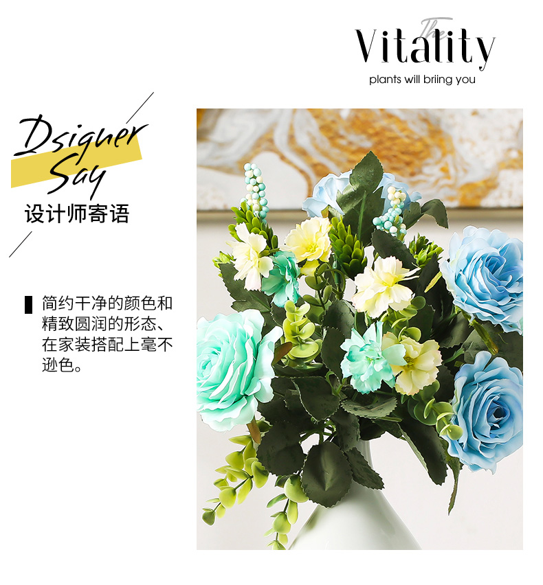 I and contracted white light and decoration ceramics vase new TV cabinet table of Chinese style household act the role ofing is tasted dry flower adornment furnishing articles