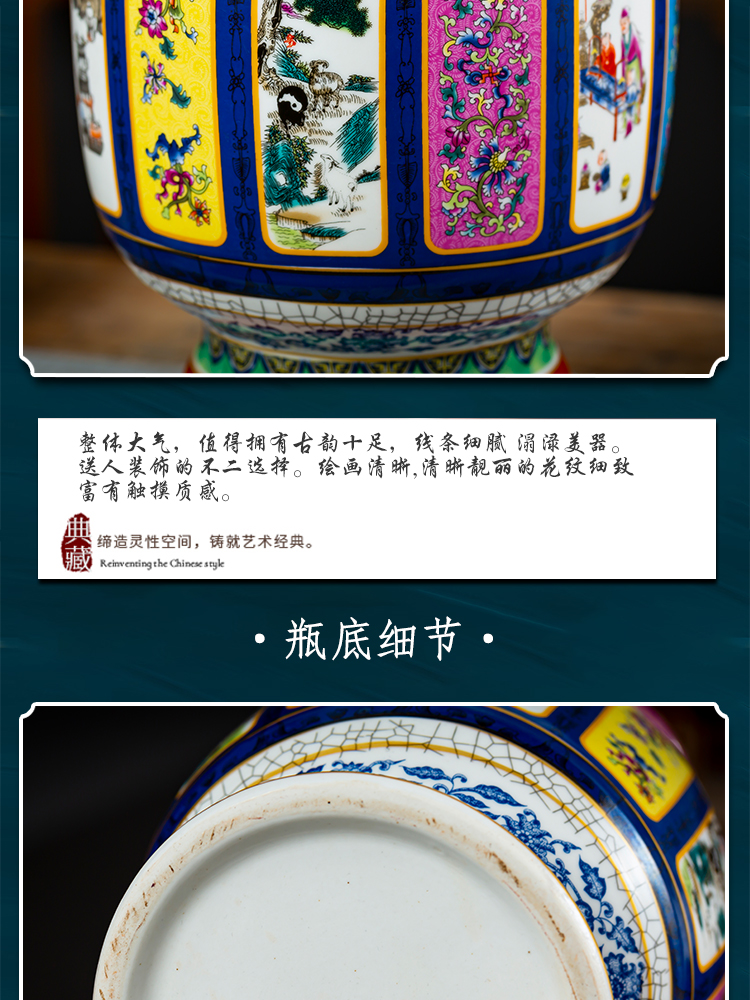 Jingdezhen ceramics imitation qianlong mother small porcelain vase pastel flower arranging furnishing articles sitting room of Chinese style household ornaments