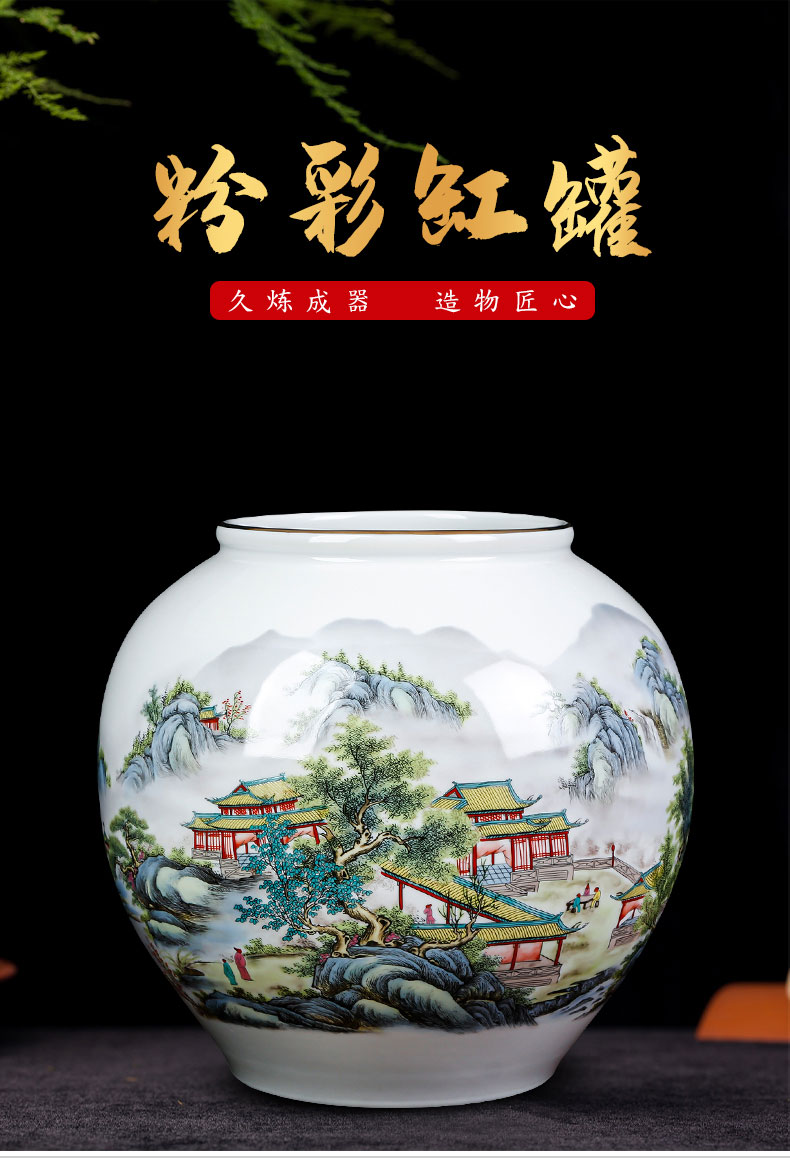 Jingdezhen ceramics vases newest autumn YunJing day big pot sitting room porch Chinese style household adornment furnishing articles