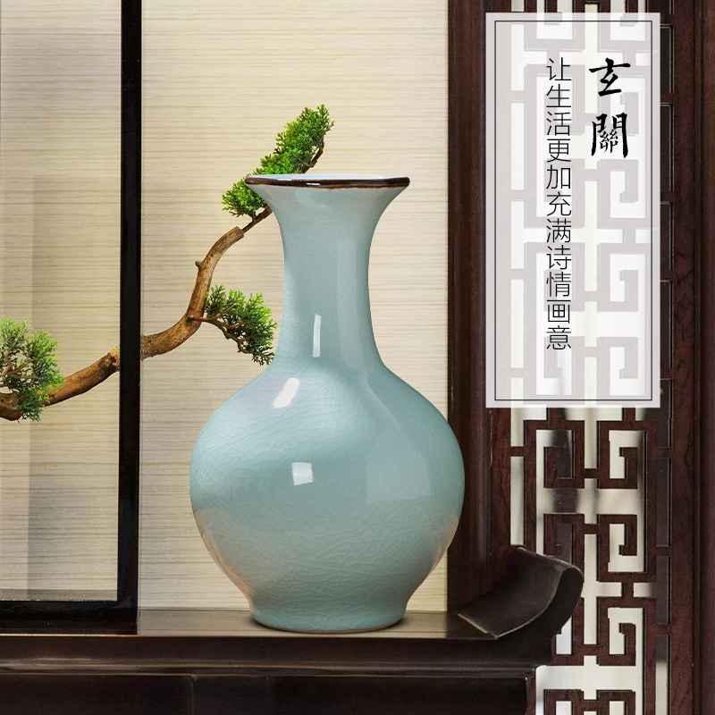 Jingdezhen ceramics vase antique flower arranging place new living room TV cabinet rich ancient frame of Chinese style household ornaments