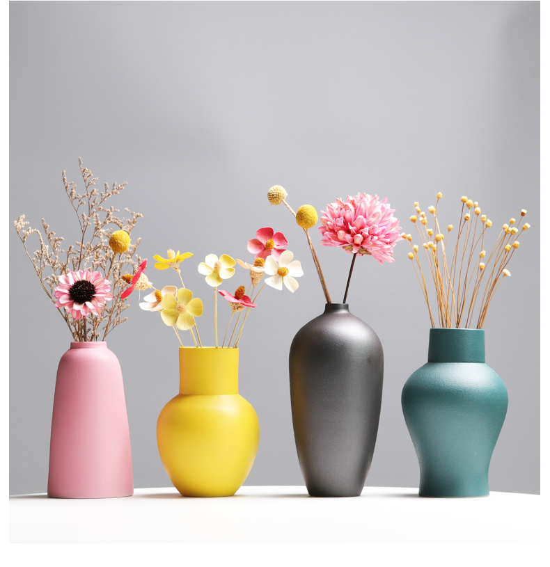 Nordic ins morandi ceramic vase furnishing articles creative contracted wind dried flower arranging flowers sitting room decorate household act the role ofing is tasted