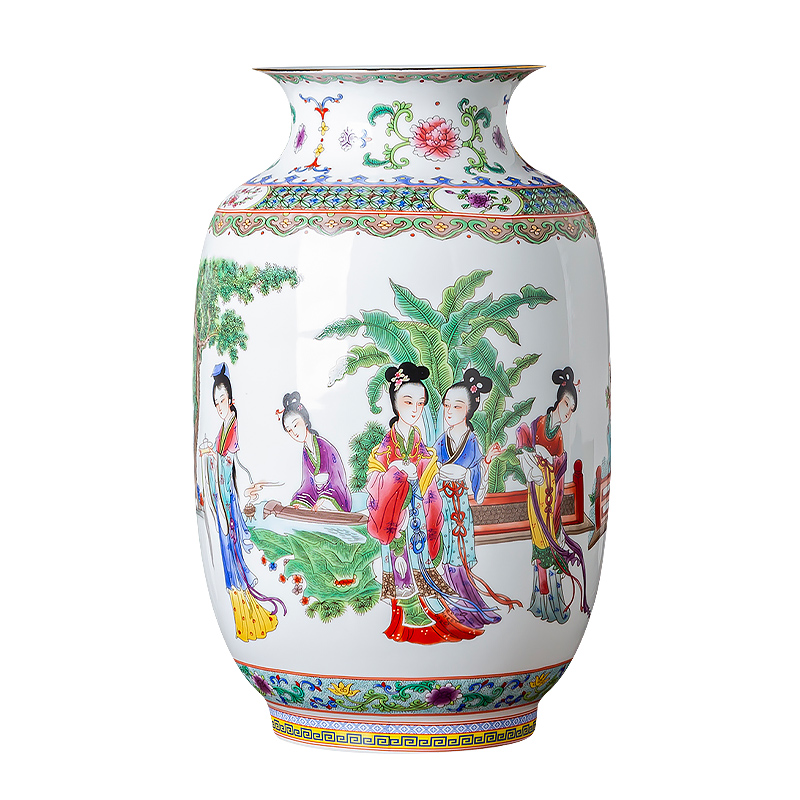 Jingdezhen ceramics powder enamel had the see colour white gourd vases, the sitting room porch decoration of Chinese style household furnishing articles