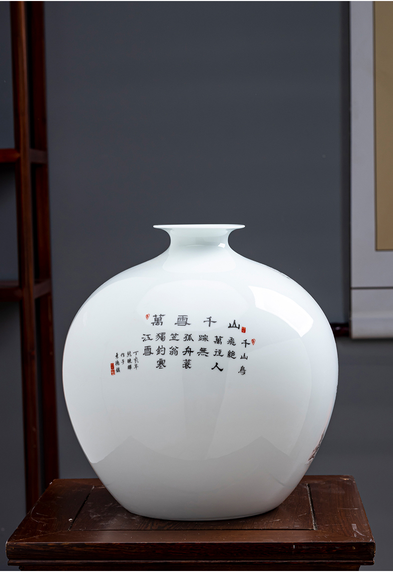 Jingdezhen ceramics powder enamel vase furnishing articles lucky bamboo idea gourd bottle sitting room of Chinese style household flower decorations