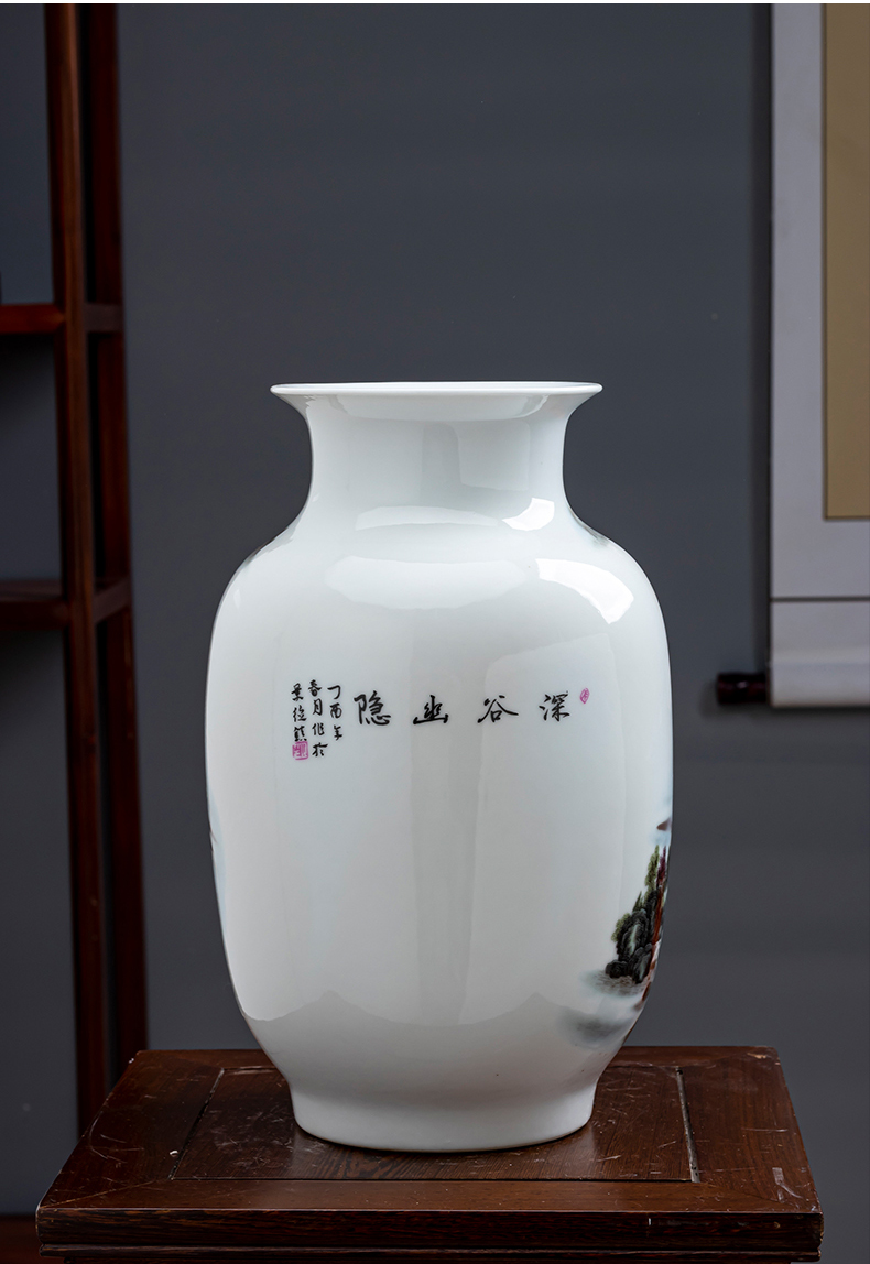 Jingdezhen ceramics powder enamel vase furnishing articles lucky bamboo idea gourd bottle sitting room of Chinese style household flower decorations