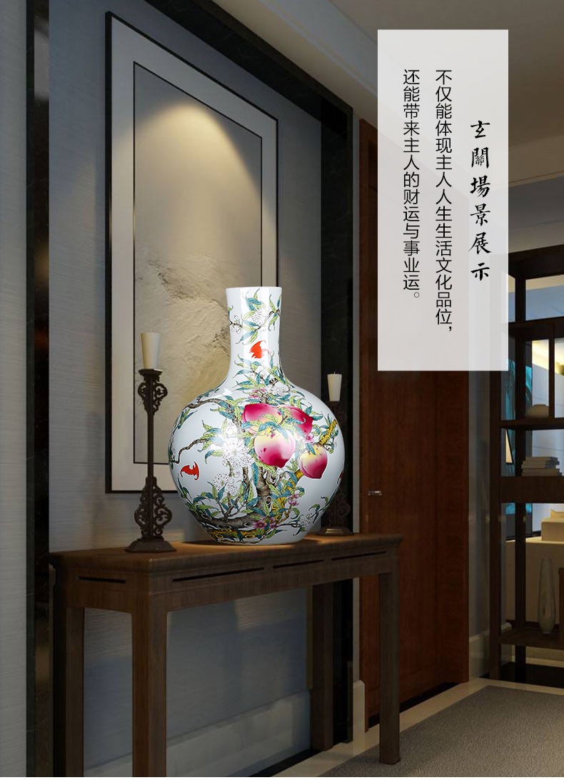 Jingdezhen porcelain ceramic archaize sitting room place, a large vase Chinese style restoring ancient ways home flower arrangement sitting room adornment