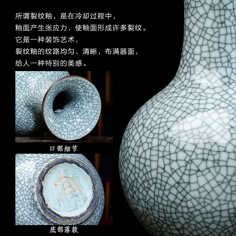 Archaize of jingdezhen ceramics up vase sitting room home decoration flower arranging vintage porcelain handicraft furnishing articles